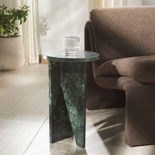 Roero 20 in. Marble Accent Table - Green