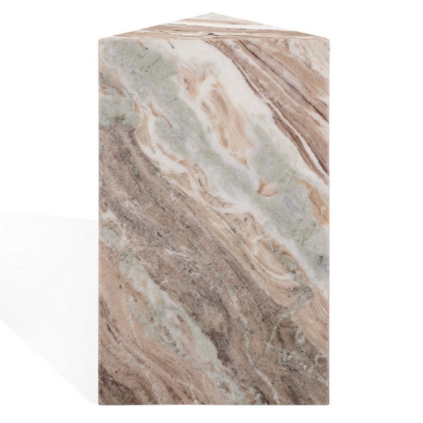Alfieri 20 in. Triangle Marble Accent Table