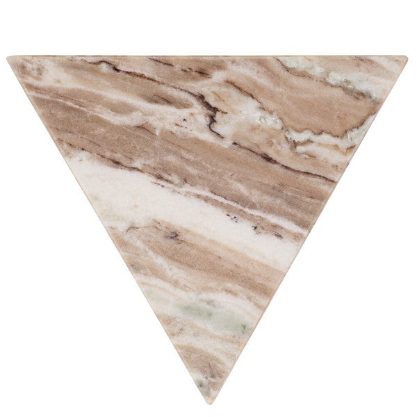Alfieri 20 in. Triangle Marble Accent Table