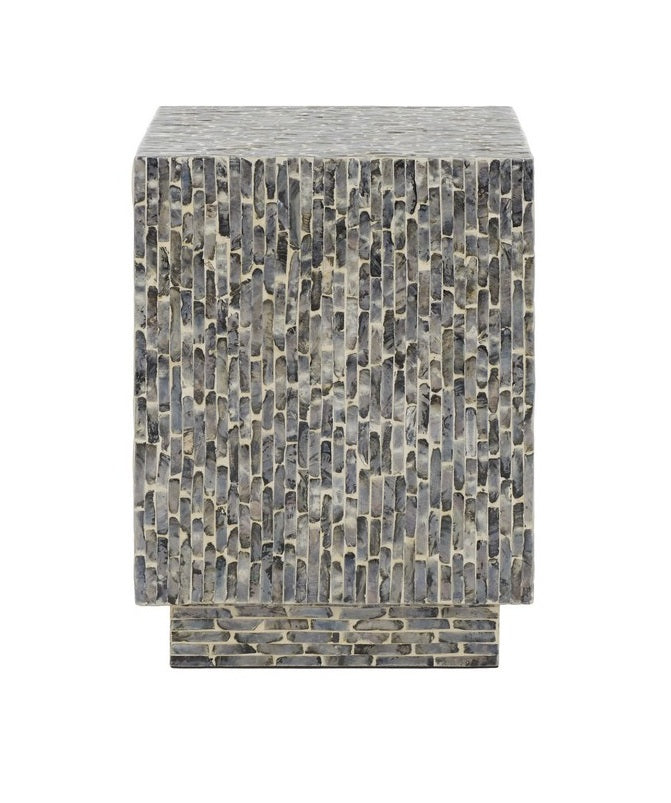 Busche 19 in. Capiz Shell Accent Table