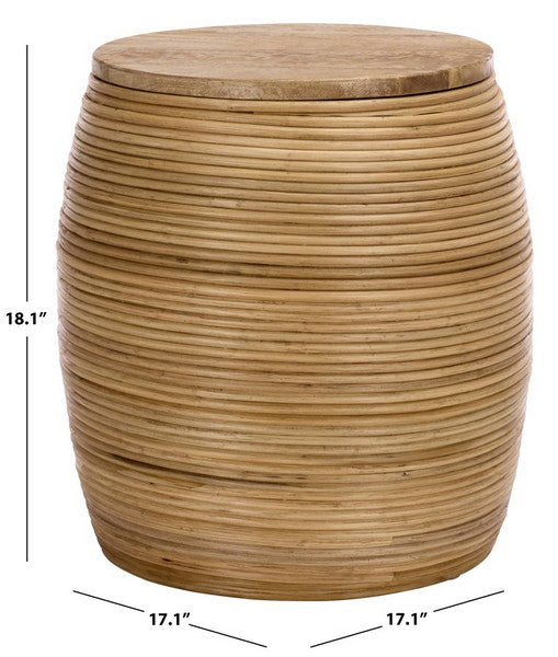 Saiano 18 in. Mango Wood Accent Table