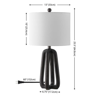 Giacinto Black Resin Table Lamp