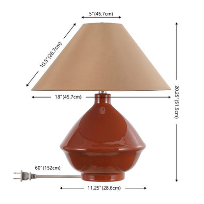 Baone Brown Ceramic Table Lamp