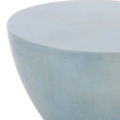 Genzano 18 in. Concrete Outdoor Accent Table - Blue