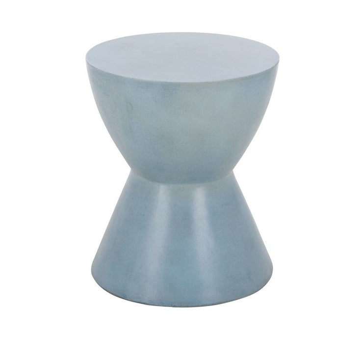 Genzano 18 in. Concrete Outdoor Accent Table - Blue