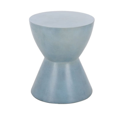 Genzano 18 in. Concrete Outdoor Accent Table - Blue
