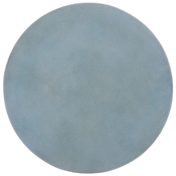 Genzano 18 in. Concrete Outdoor Accent Table - Blue
