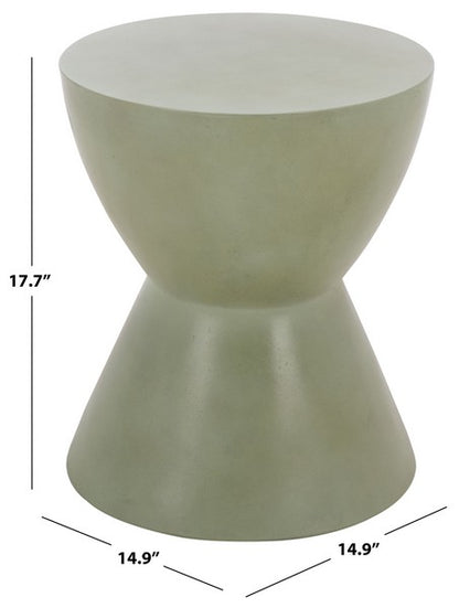 Genzano 18 in. Concrete Outdoor Accent Table - Sage