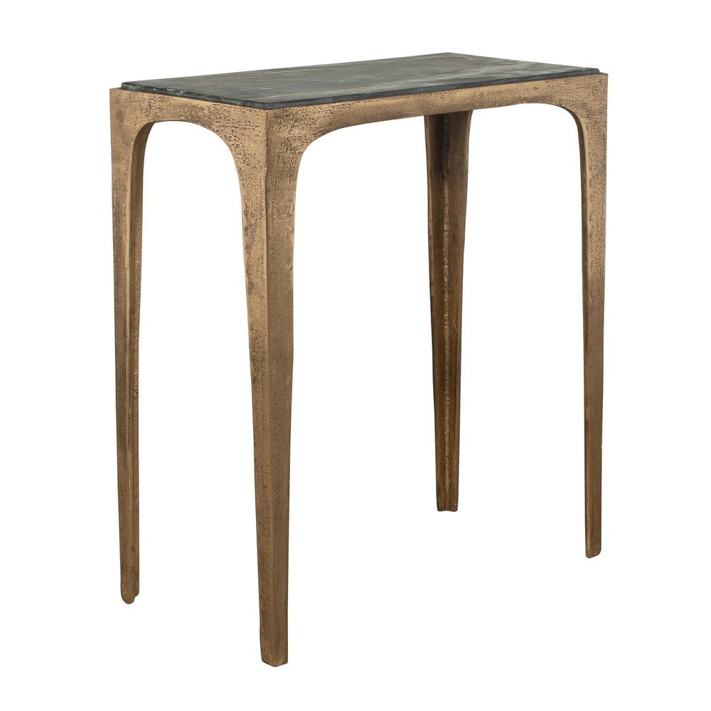 Venalzio 23 in. Marble Top Accent Table