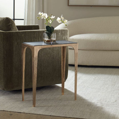 Venalzio 23 in. Marble Top Accent Table