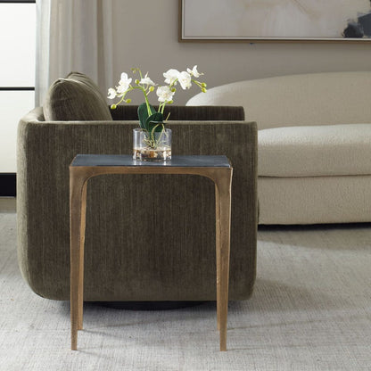 Venalzio 23 in. Marble Top Accent Table
