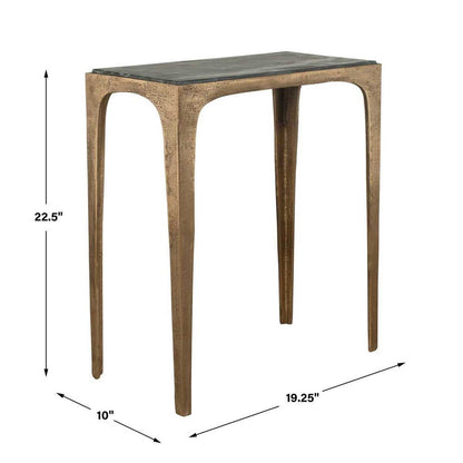Venalzio 23 in. Marble Top Accent Table