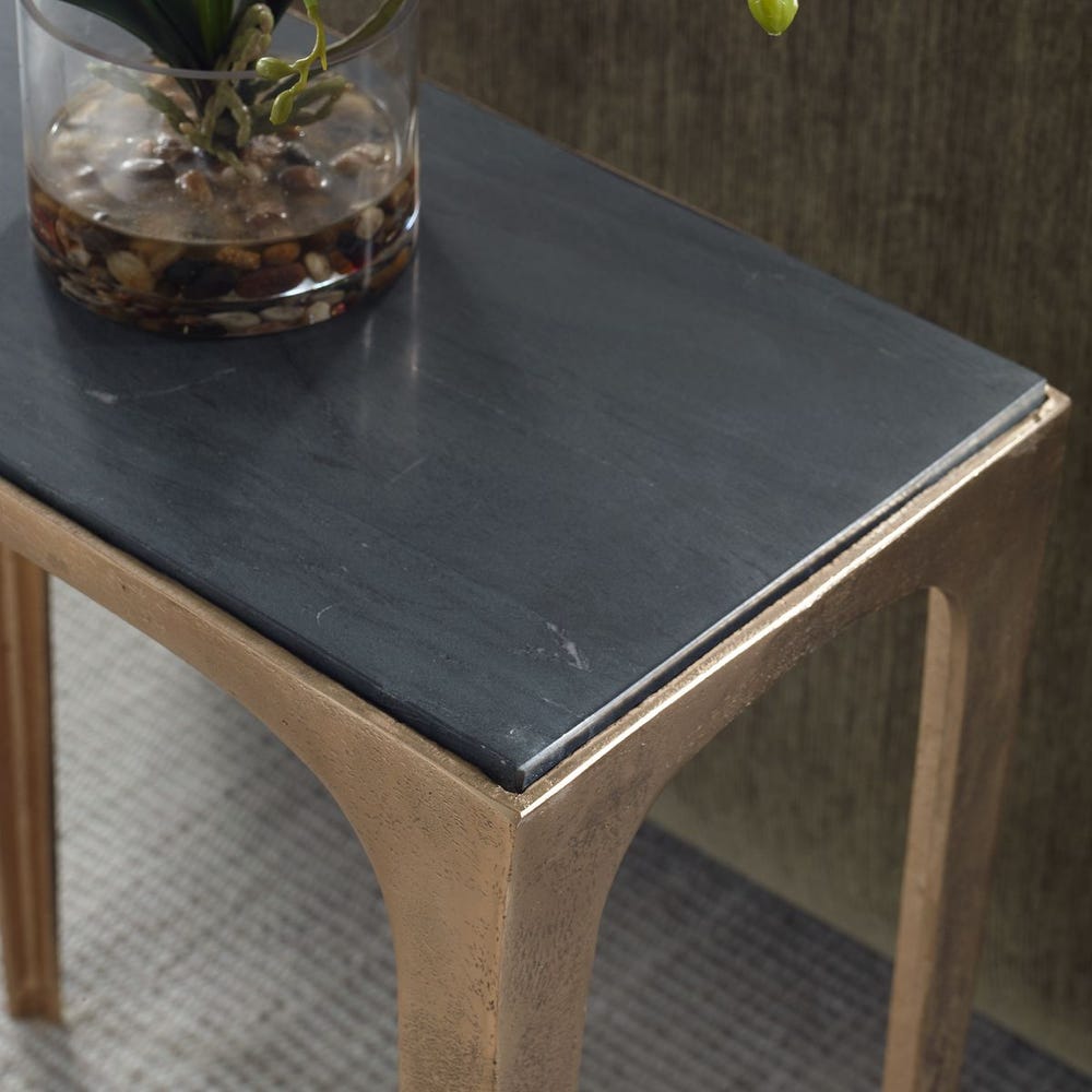 Venalzio 23 in. Marble Top Accent Table