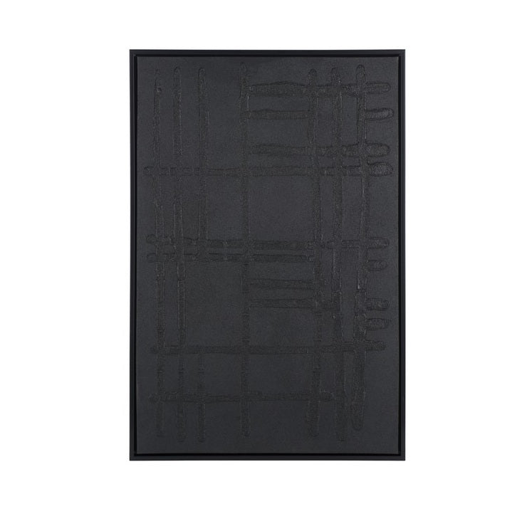 Urban Grid in Black 36 in. Wall Art