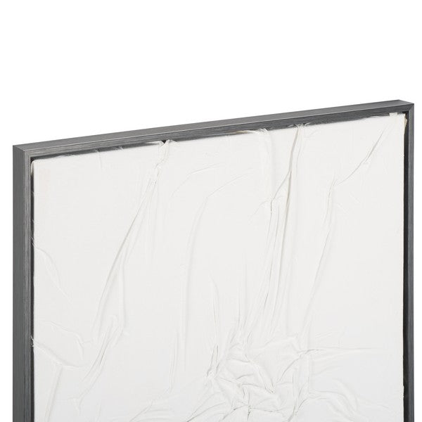 Textured White Abstract 36 in. Wall Art