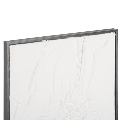 Textured White Abstract 36 in. Wall Art