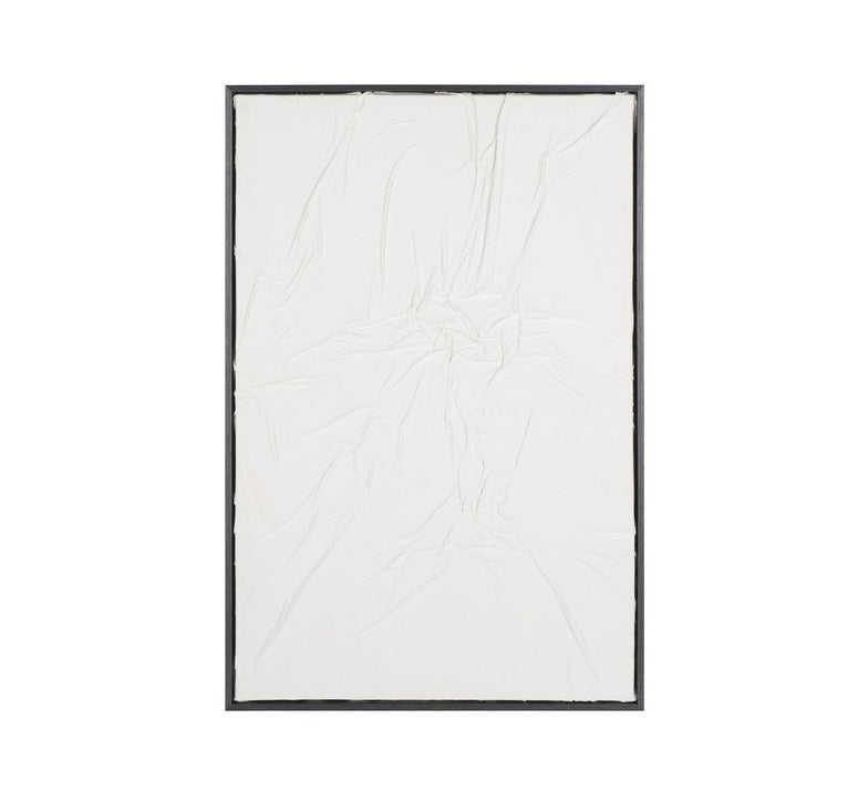 Textured White Abstract 36 in. Wall Art