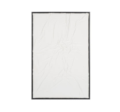 Textured White Abstract 36 in. Wall Art