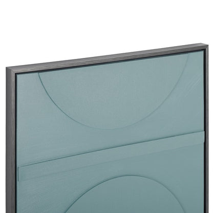Blue Grey Geometry 24 in. Wall Art