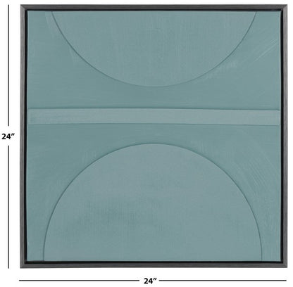 Blue Grey Geometry 24 in. Wall Art