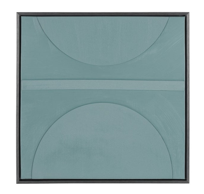Blue Grey Geometry 24 in. Wall Art