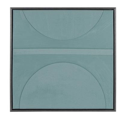 Blue Grey Geometry 24 in. Wall Art
