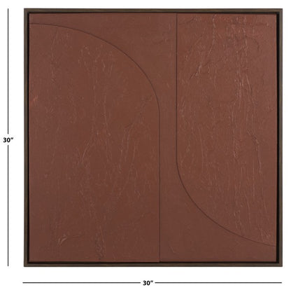 Maroon Curve Harmony 30 in. Wall Art