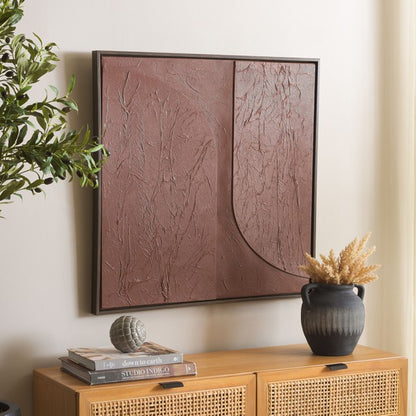 Maroon Curve Harmony 30 in. Wall Art