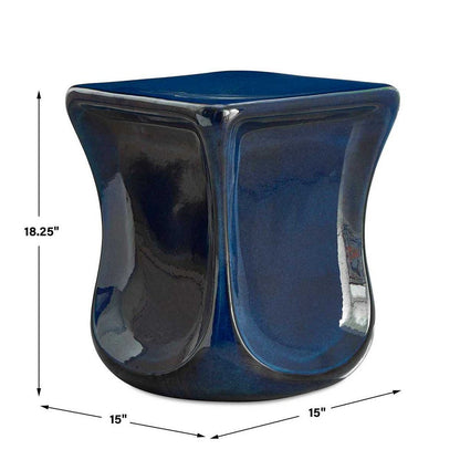 Alcide 18 in. Earthenware Outdoor Accent Table