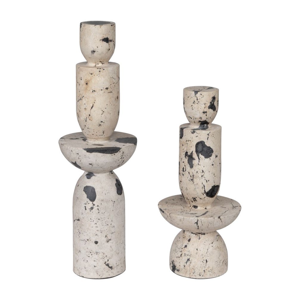 Maura Outdoor Limestone Sculpture - Set of 2