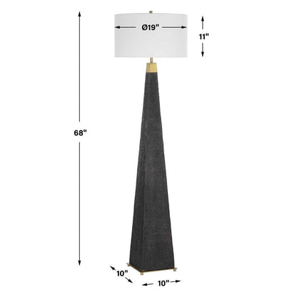 Saliano 68 in. Wood Floor Lamp