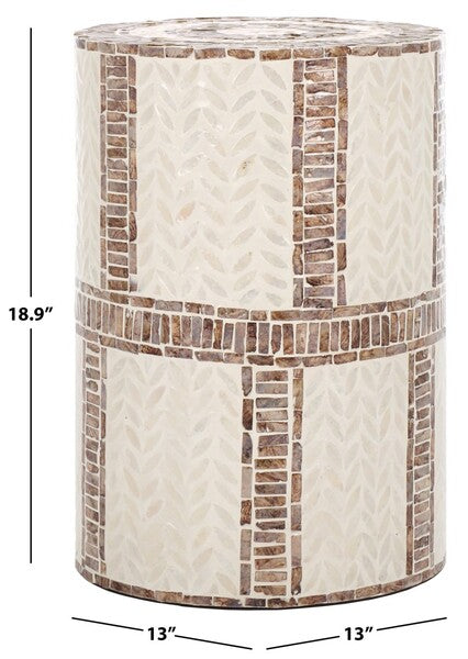 Maratea 19 in. Capiz Inlay Accent Table