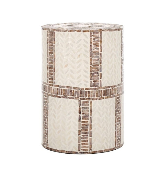 Maratea 19 in. Capiz Inlay Accent Table