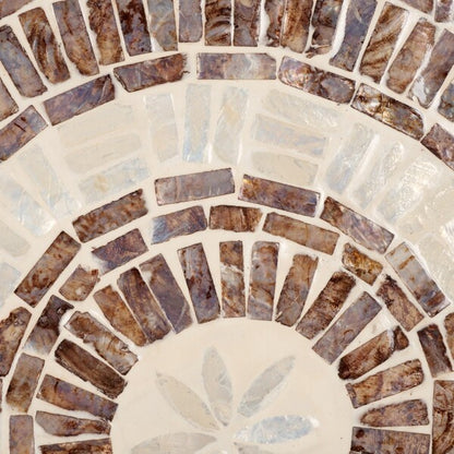 Maratea 19 in. Capiz Inlay Accent Table