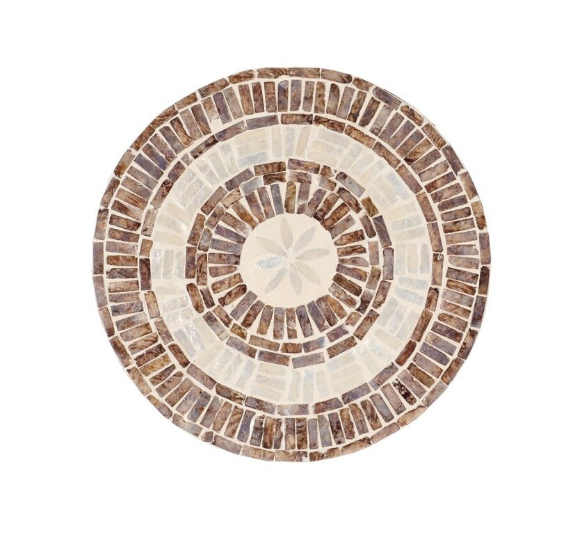 Maratea 19 in. Capiz Inlay Accent Table