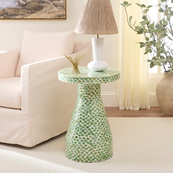 Capanne 25 in. Capiz Accent Table
