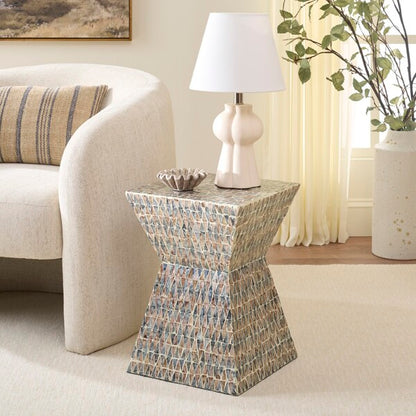 Gennaro 19 in. Capiz Accent Table