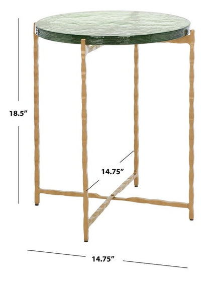 Appio 19 in. Glass Top Accent Table
