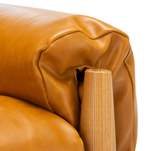 Samone Vegan Leather Accent Chair
