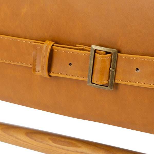 Samone Vegan Leather Accent Chair