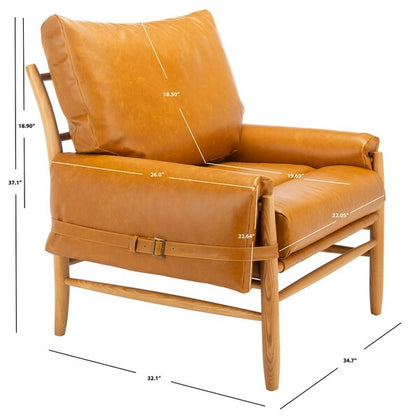 Samone Vegan Leather Accent Chair