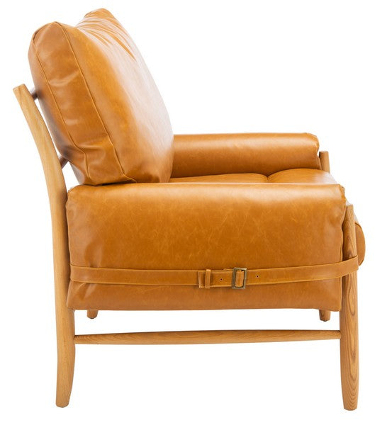 Samone Vegan Leather Accent Chair