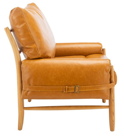 Samone Vegan Leather Accent Chair