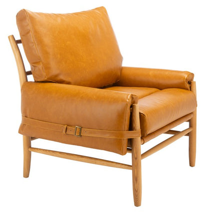 Samone Vegan Leather Accent Chair