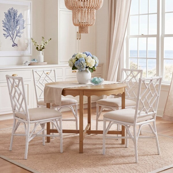 Alaimo White Rattan Accent Chair - Set of 2