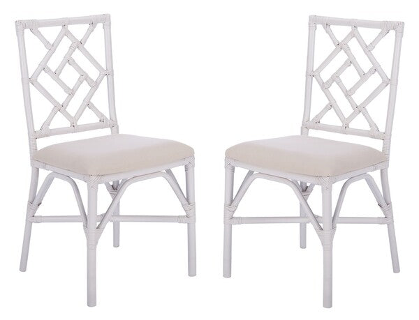 Alaimo White Rattan Accent Chair - Set of 2