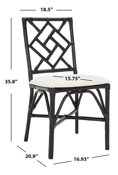 Alaimo Black Rattan Accent Chair - Set of 2