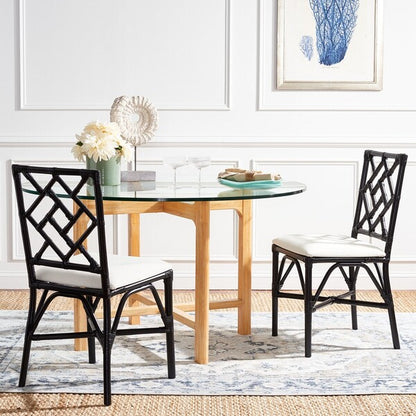 Alaimo Black Rattan Accent Chair - Set of 2