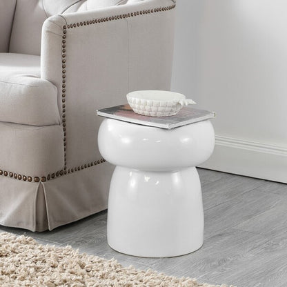 Lona 15 in. Ceramic Outdoor Accent Table
