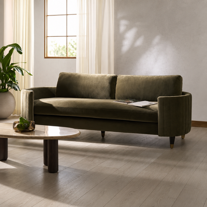 Tempio 91 in. Velvet Sofa